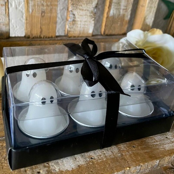 Bella Lux set of 6 Ghost tea-light candles - Picture 1 of 6